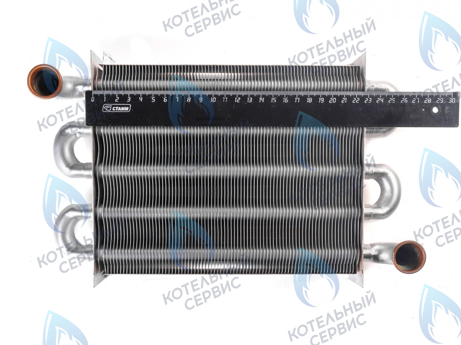 Теплообменник первичный (основной) (крепление - клипсы) Ferroli Fortuna Pro F13-F24 (398002570,398615500)