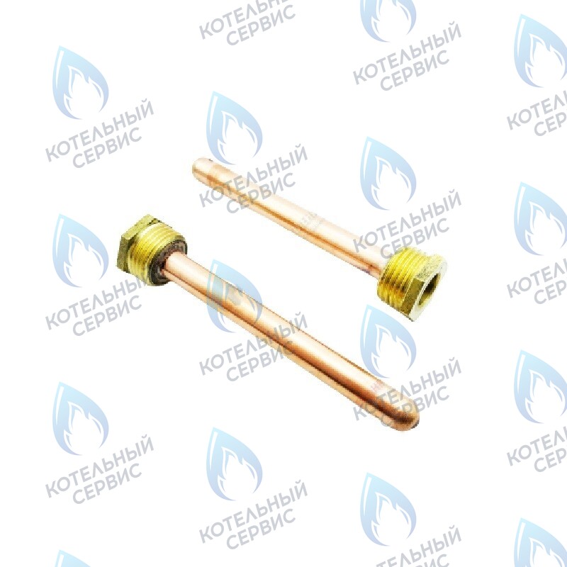 Стакан-гильза медный котловой малый, наружная резьба 1/2"G