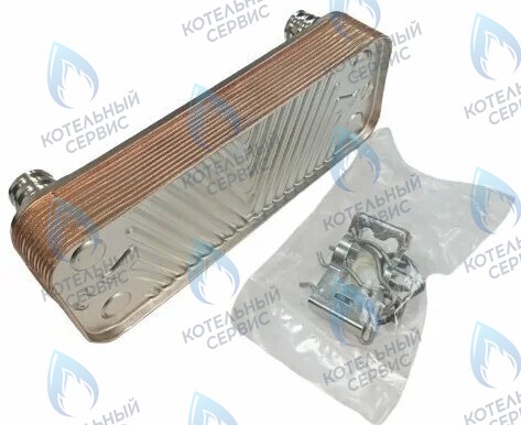 Теплообменник ГВС вторичный 16 пластин VAILLANT TURBO MAX VUW