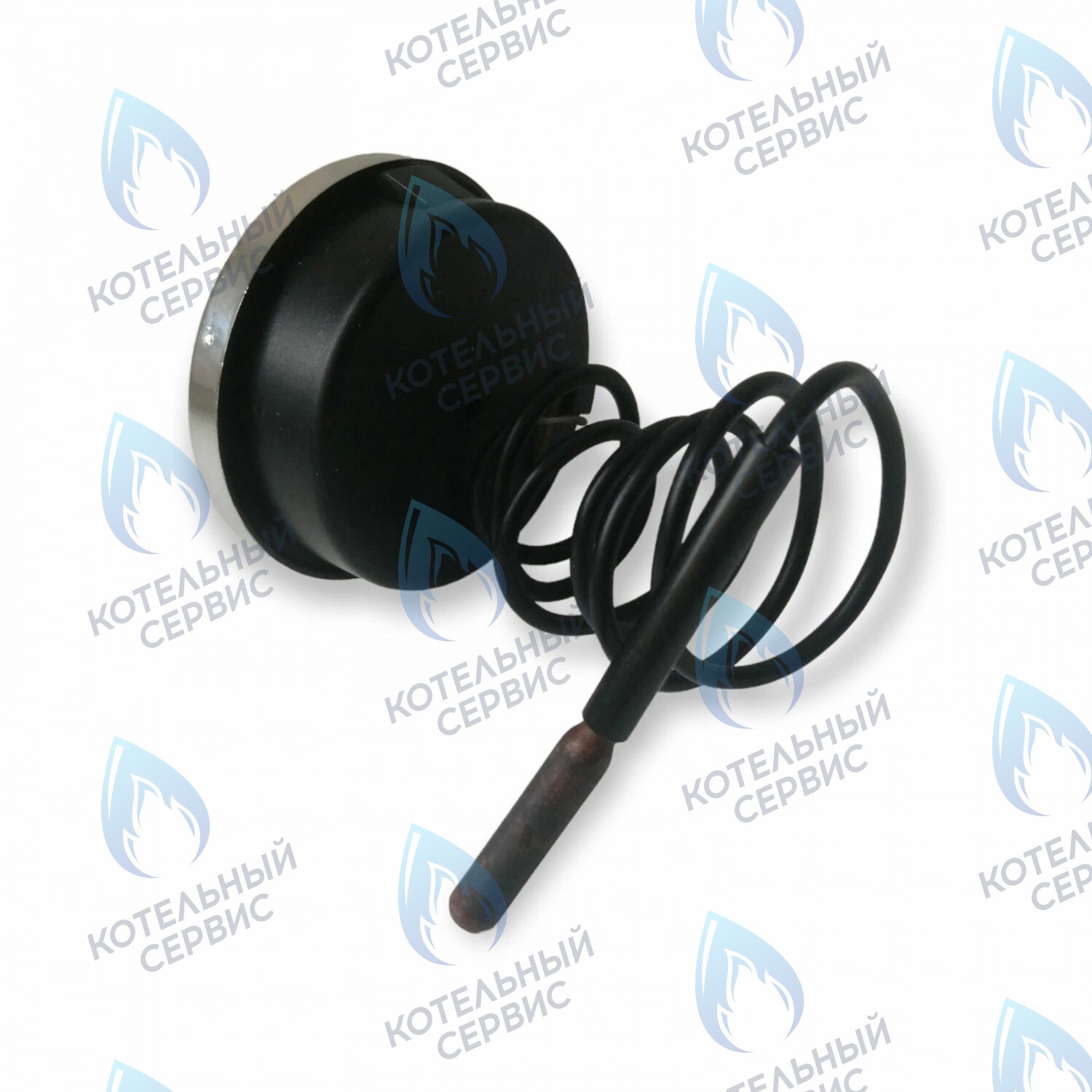 Термометр капиллярный (круглый хромированное кольцо) Ø52мм,  L=550мм, 0-120С