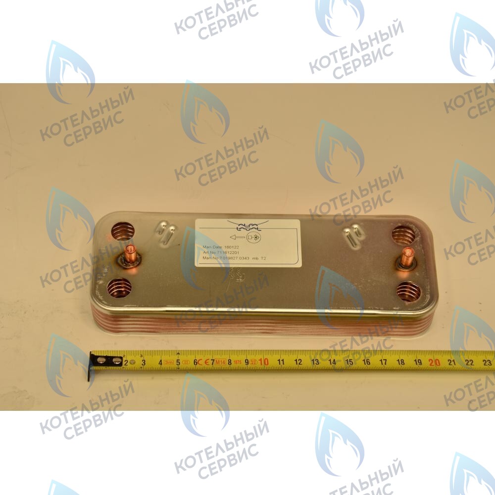 Теплообменник вторичный ГВС (другой тип) BAXI ECO (3, FOUR) 10 пластин