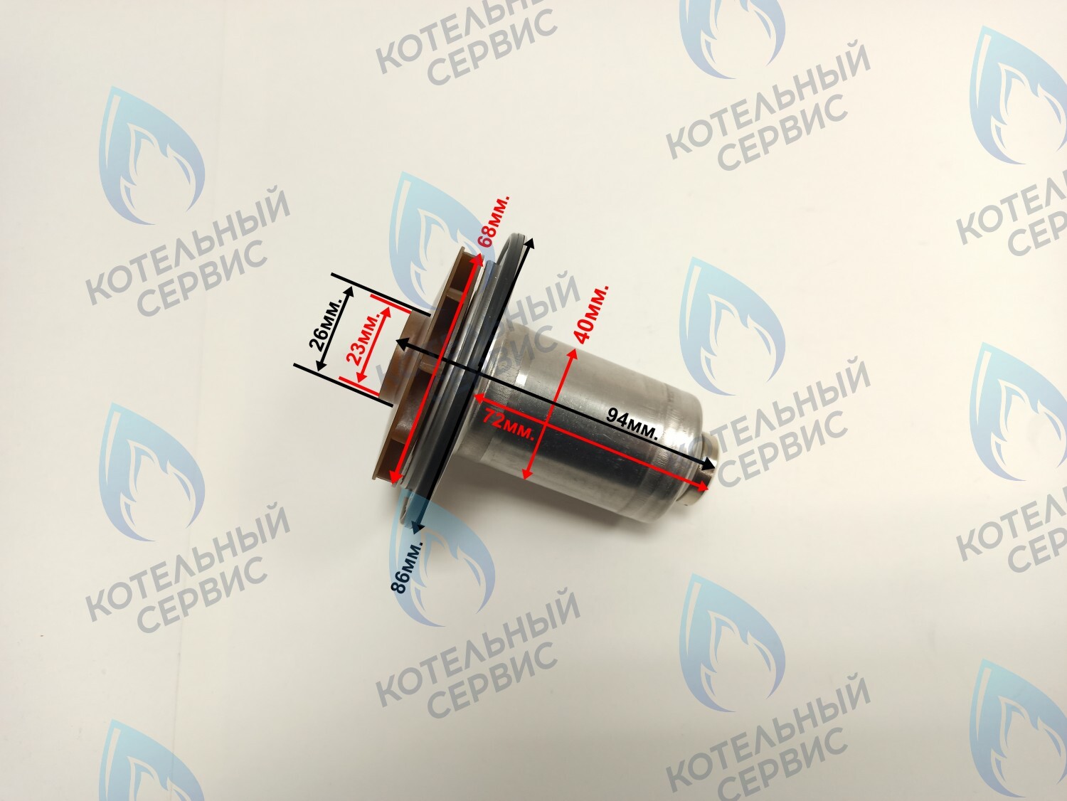 Втулка ротор насоса (по часовой стрелки) ERCO 15-50, 95W (подходит под улитку WILO)