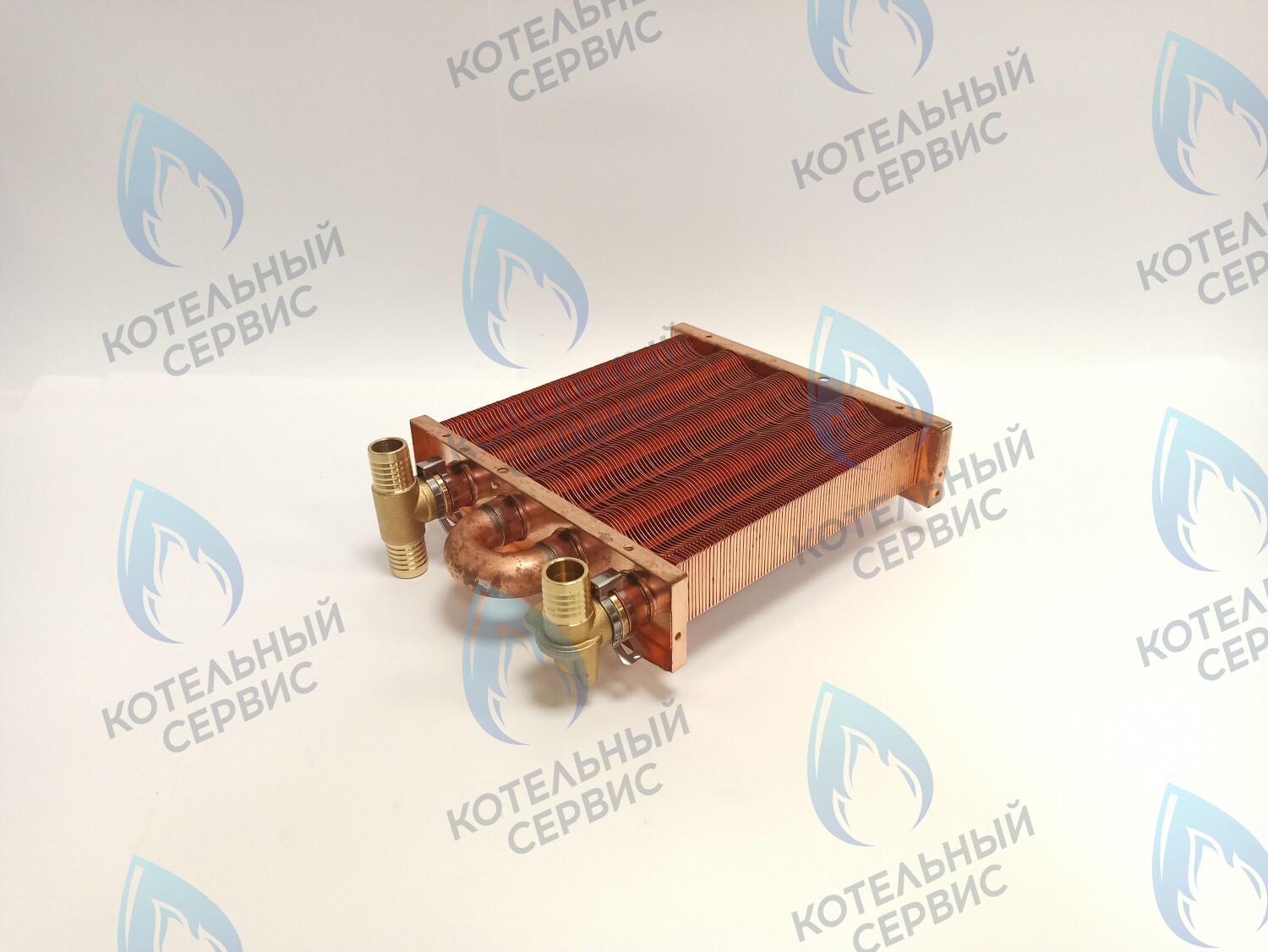 Теплообменник первичный основной (с фитингами) 180мм 85 FIN (130-200 HSG/ICH/MSC) (3318108610, 3318108640) DAEWOO