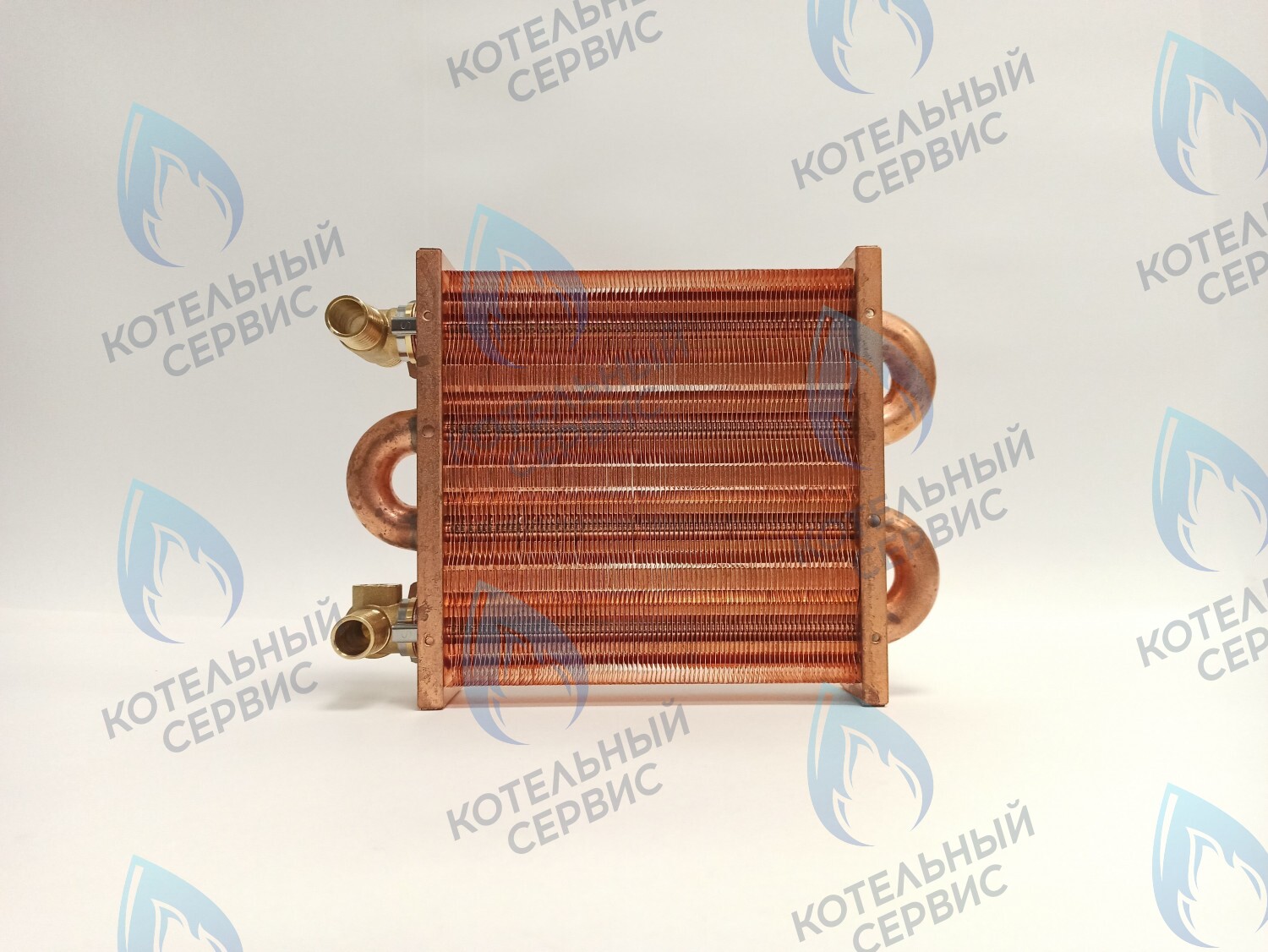 Теплообменник первичный основной (с фитингами) 180мм 85 FIN (130-200 HSG/ICH/MSC) (3318108610, 3318108640) DAEWOO