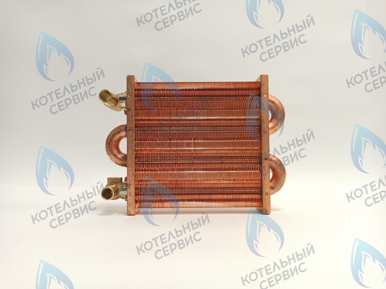 Теплообменник первичный основной (с фитингами) 180мм 85 FIN (130-200 HSG/ICH/MSC) (3318108610, 3318108640) DAEWOO