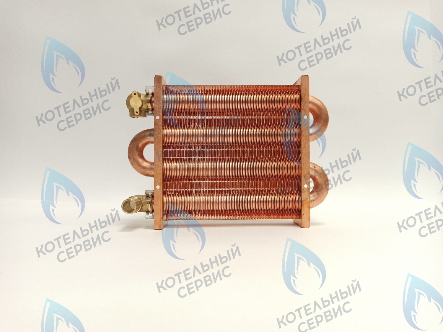 Теплообменник первичный основной (с фитингами) 180мм 85 FIN (130-200 HSG/ICH/MSC) (3318108610, 3318108640) DAEWOO