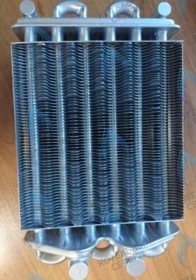 Би-термический теплообменник 18кВт ROC (210мм трубки 19/14мм для котлов до 07/2013)