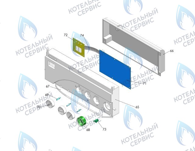 Передняя часть пластмассовой панели 19093 (для DIMS) THERMONA
