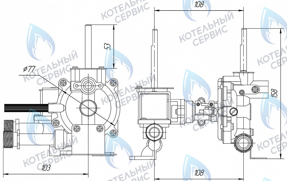 Блок газовой колонки газоводяной 12л Vektor, Таганрог Газоаппарат, Вега, Oasis JSG 20