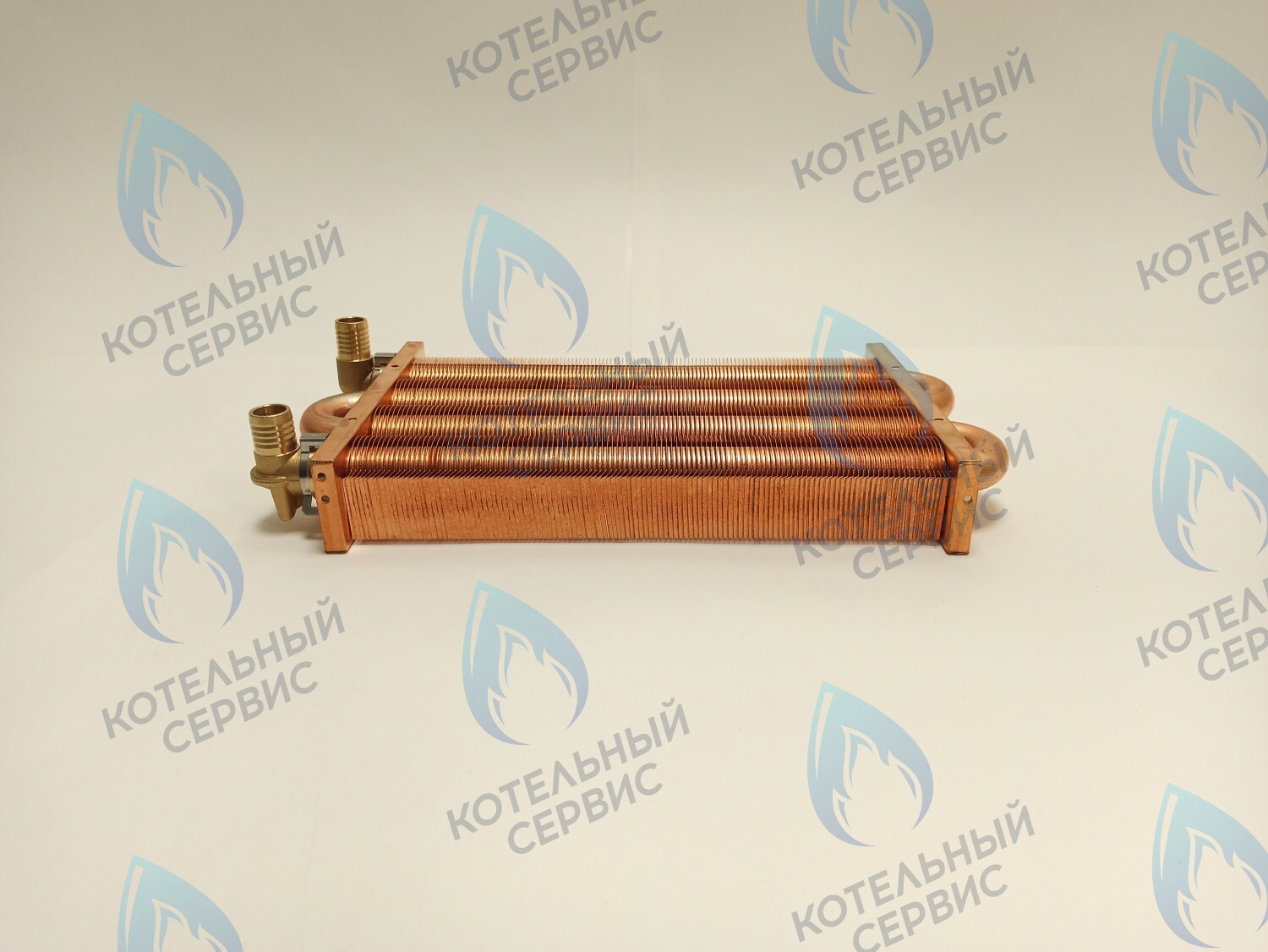 Теплообменник отопления медный с фитингами (280 мм) 122 FIN (250-300MSC) DAEWOO