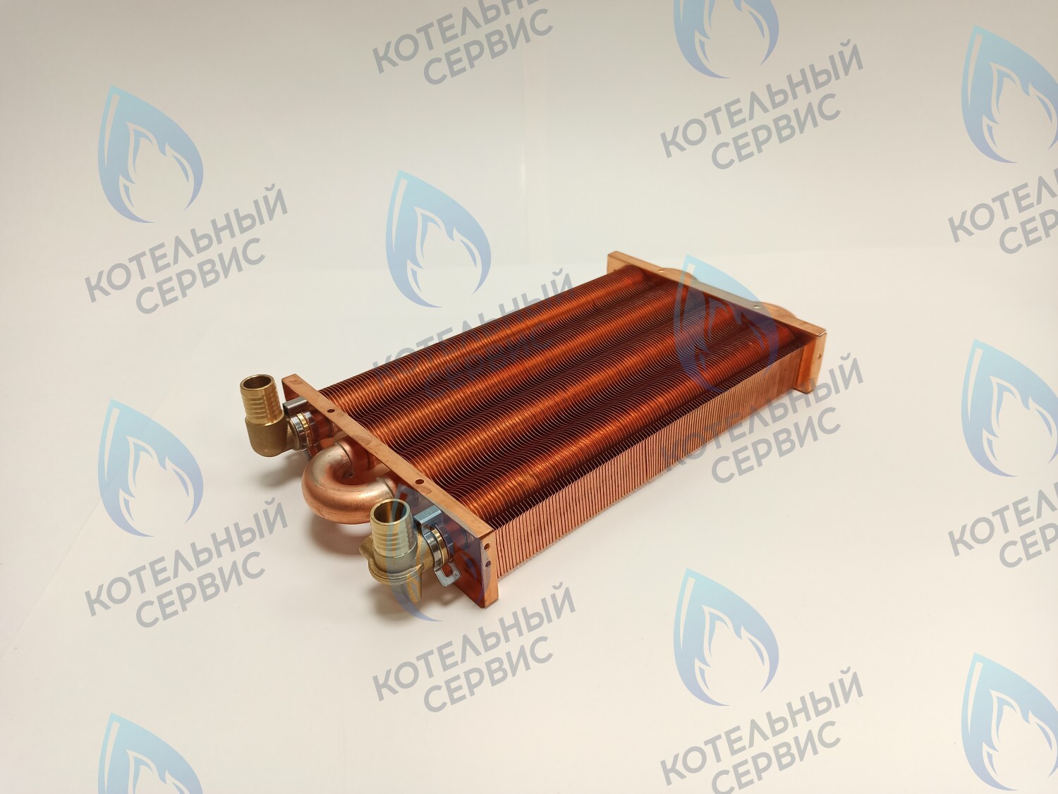 Теплообменник отопления медный с фитингами (280 мм) 122 FIN (250-300MSC) DAEWOO