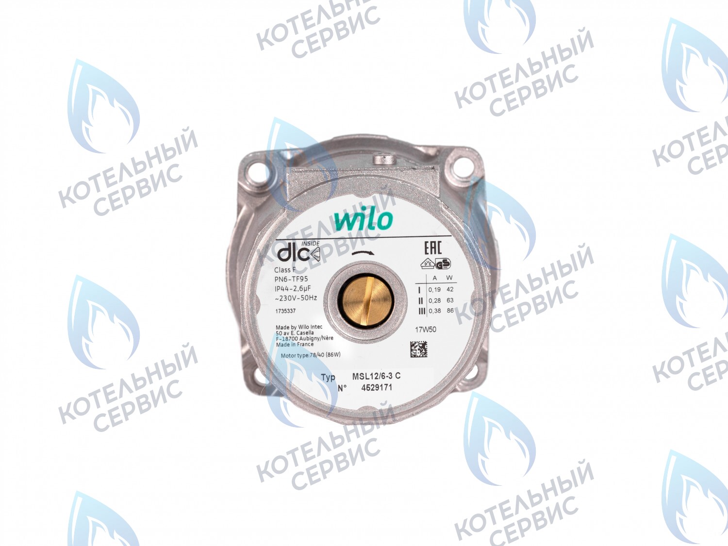 Двигатель насоса (без улитки, без терминала) (12/6, 15/6) WILO 86w MSL 12/6-3 C