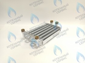 Теплообменник битермический 18кВт 210мм GAZECO 18-T1/-C1 (до 05.2016) (02-4001)