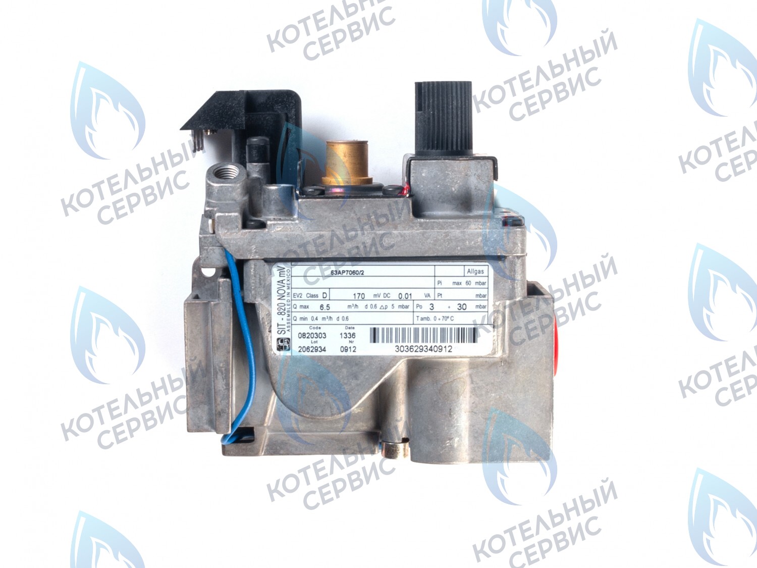 Газовый клапан SIT NOVA 820 mV 0.820.303 (0820303) под милливольтовый генератор Protherm (0020027516), LEMAX (014103), ALPENHOFF (151820303), FERROLI (39849620), ELECTROLUX (820303), ALPHATHERM