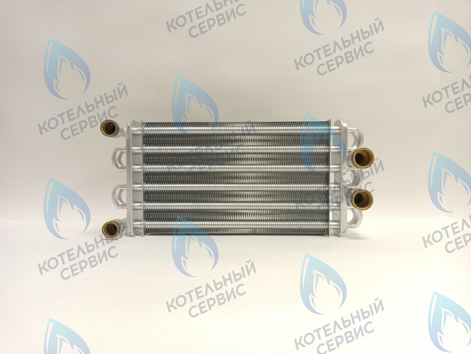 Теплообменник битермический 290мм 24кВт Gazlux Standart 24-T-1/-C-1 (02-2002)