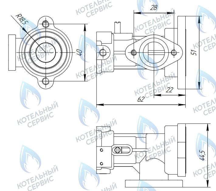 Промежуточная часть НЕВА 4510 в сборе