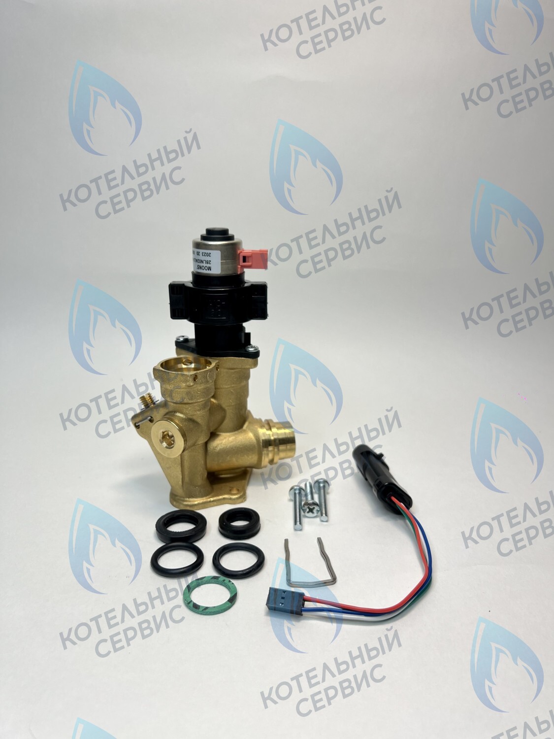 Трехходовой клапан в сборе с мотором и кабелем для Vaillant латунь/пластик