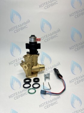 Трехходовой клапан в сборе с мотором и кабелем для Vaillant латунь/пластик